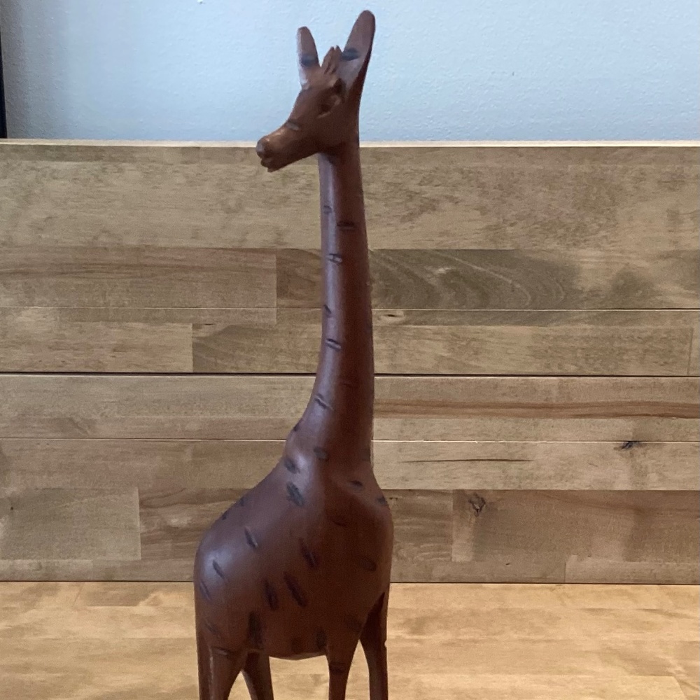 Hand carved Wood Giraffe from Kenya 12” height